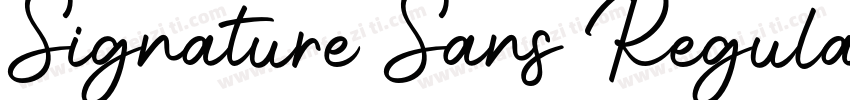 Signature Sans Regular字体转换